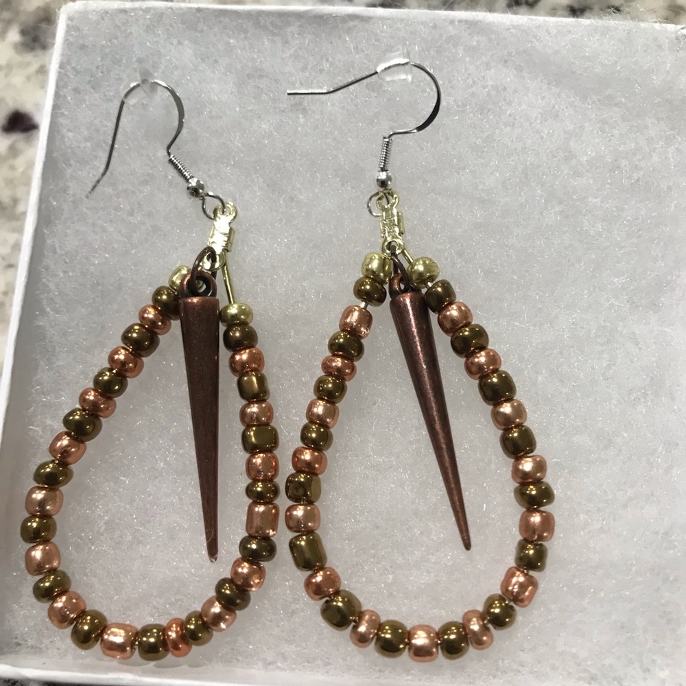 Tear dropped shaped earrings